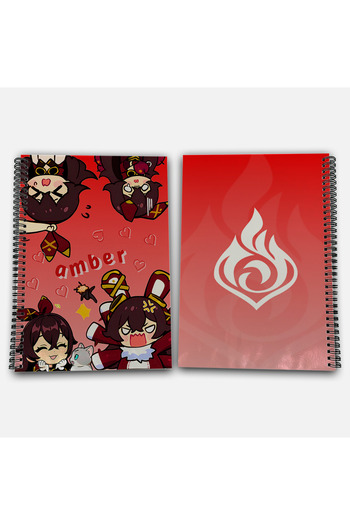 Define Moyas Genshin Impact Amber Unlined A4 School Notebook 72 Sheets Model 1