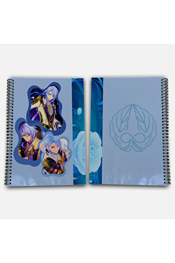 Define Moyas Genshin Impact Ayato Checkered A4 School Notebook 72 Sheets Model 2