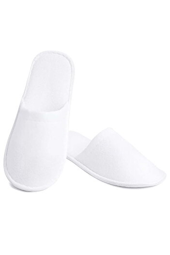 Quasar & Co. Set of 20 pairs of hotel slippers, hotel quality, sponge, rubber sole, universal size, white