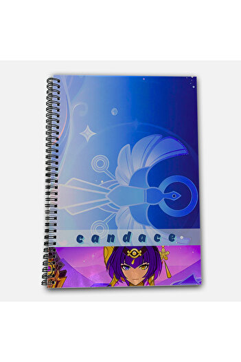 Define Moyas Genshin Impact Candace Striped A4 School Notebook 72 Sheets Model 3