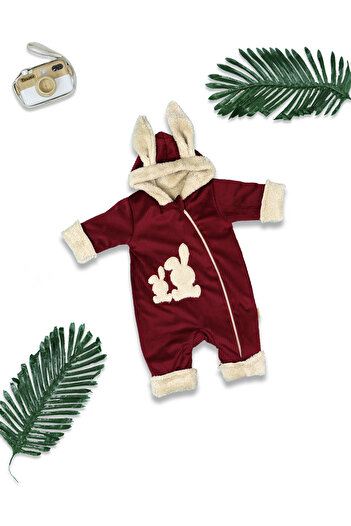 Nehad Bebe Baby Girl Welsoft Jumpsuit Winter Model Rabbit