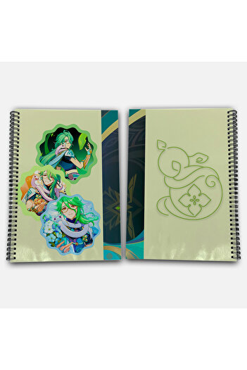 Define Moyas Genshin Impact Baizhu Checkered A4 School Notebook 72 Sheets Model 2