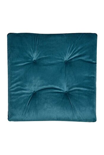 OEM Pernă decorativă pentru scaun, catifea, culoare petrol, 38x38cm
