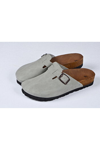 DAD WOLF Cork Sole Gray Boston Birkens Daily Sabo 59463 Daily Slippers