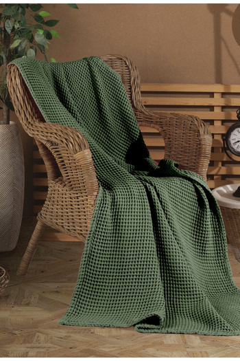 destinyhometex Waffle Desen Saçaksız Koltuk Örtüsü/tv Battaniyesi 100x200cm