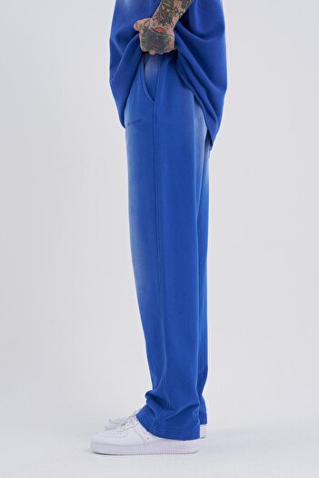 Machinist Men's Special Washed Baggy Blue Sweatpants