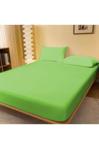 Ralex Set bed sheet and pillowcases knit jersey 100% cotton, for mattress 140 x 200 cm Green
