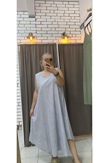 TUBA TOPTAŞ Cotton Woven Plus Size Dress