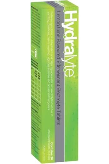 HYDRALYTE Effervescent Electrolyte Tablets Lemon Lime Flavor from - Pack of 20