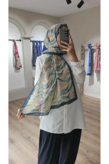 Merwiss Wave Patterned Organic Fabric Shawl