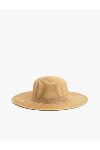 Koton Straw Hat with Stripe Detail