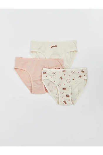 LC Waikiki Lcw Kids Buy Elastic Waist Girls' Panties 3-Piece (W5)