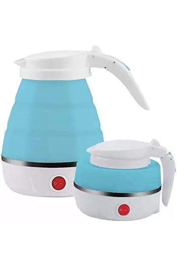 Twinkle Mart Travel Electric Portable Foldable 600ML Kettle Collapsible Silicon 220V 50Hz for Tea Cof