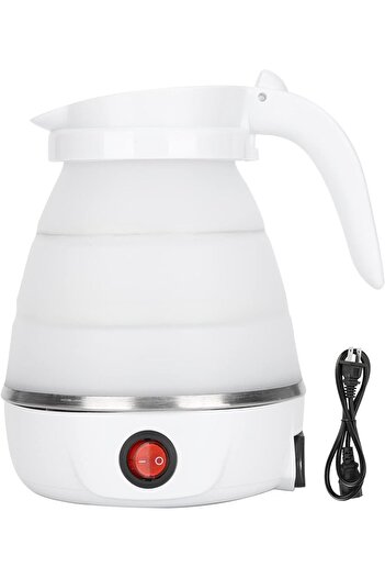 Twinkle Mart Portable Foldable Electric Kettle, Foldable kettle for Travel Food Grade Silicone Water Boiler 0.6L