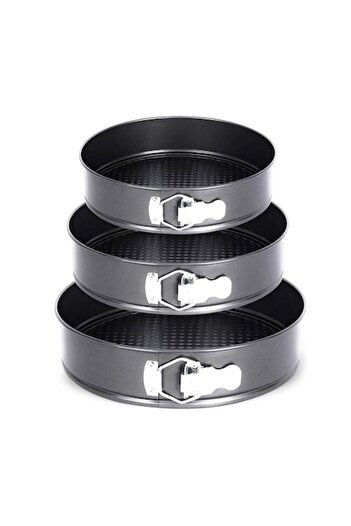 OEM Set 3 forme de tort, 18 cm, 20 cm si 22 cm, negru
