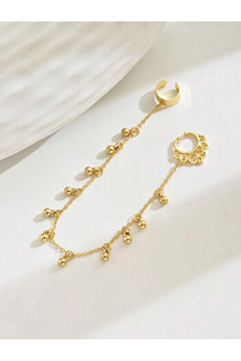 La Saade Golden Mystic Eclipse-Gold Kulak Burun Delik Gerektirmeyen Piercingi