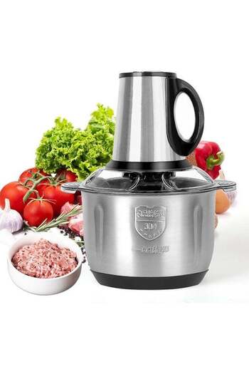 Primo Plus Electric Meat Grinder, Large Capacity 5L, Stainless Steel Blender for Meat and Vegetables 500 W