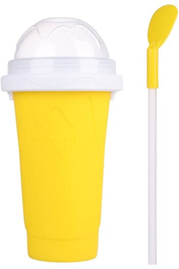 Frozen Silicone Smoothie Cup Fast Freezing yellow