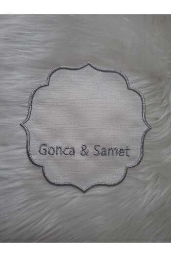 ebrinaatölye İsteme Coffee Presentation Napkin Silver 1 Piece