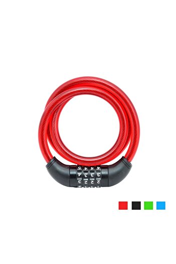 Ümit Umt Cable Lock Ki̇li̇t 12X1000 4-Code Rope Klt-241 Red