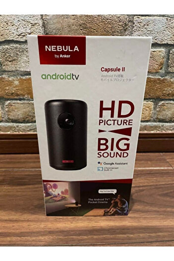Nebula Capsule II Smart Mini Projector by Anker, 200 ANSI Lumens 720p HD