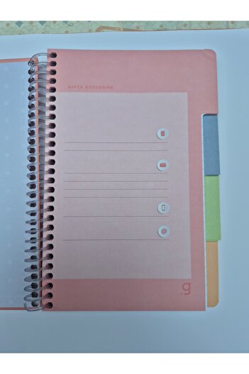 Gıpta MACARON NOTES 17X24 120 YAPRAK KARELİ 4 BÖLÜMLÜ