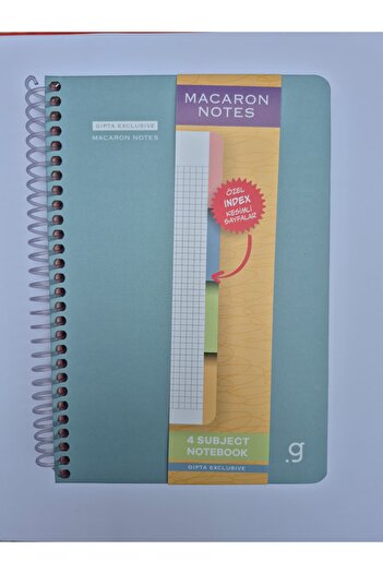 Gıpta MACARON NOTES 17X24 120 YAPRAK KARELİ 4 BÖLÜMLÜ