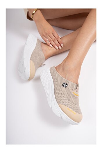 WHİTE LİNE Sandal Spor S0001-0278 Women's Padding Sole Orthopedic Mesh Sabo Slippers