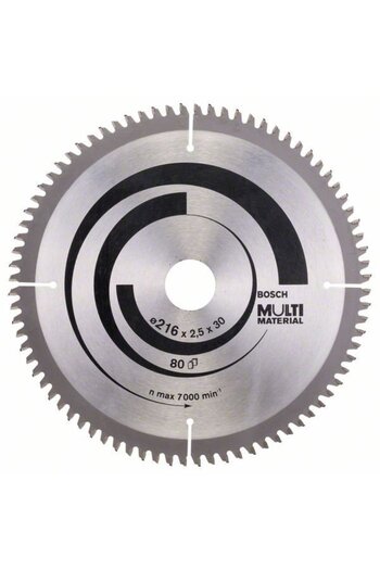 Bosch Multi Material circular saw blade, 216x30x2.5mm, 80T
