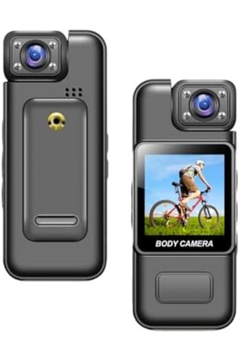 SUKILO HD 4K Body Cam with 180° Rotating Lens, Smart Motion Detection, IR Cut Auto Night Vision, Cy