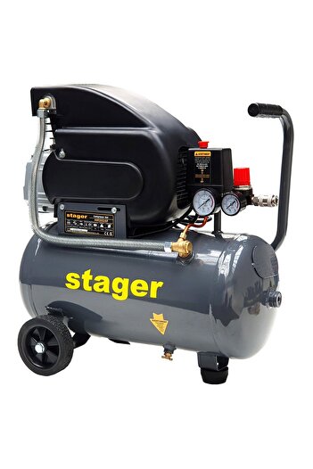 STAGER HM2024F air compressor, 24L, 8bar, 200L/min, single-phase, direct drive