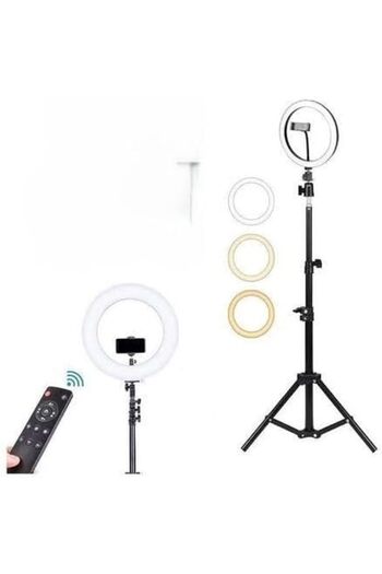 SUKILO Ring Supplementary Lamp, 220 LED Bulbs, 32cm Diameter, 5500K Daylight, 10%-100% Dimming, 4000