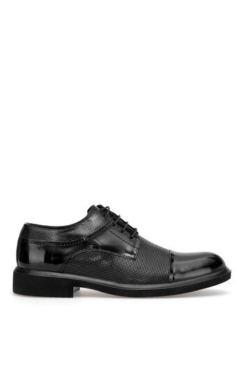 Ayakkabı Fuarı Elite Slgvf030R Men's Genuine Leather Classic Shoes Black