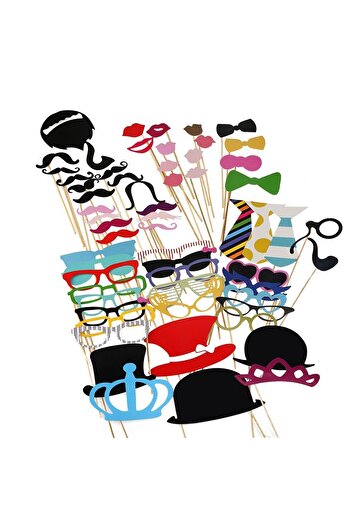 OEM Set of 60 Party Accessories, Photo Corner Props