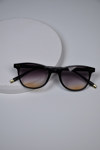 LOOKUP NEW Unisex Women Men Uv400 Protected Bone Metal Detail Oval Round Sunglasses