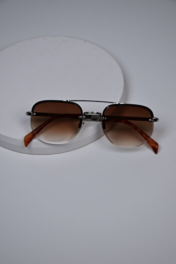 LOOKUP NEW Unisex Women Men Uv400 Protected Square Rimless Metal Glass Pilot Sunglasses