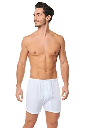 BEYAZTOPTAN 100% Cotton Men's Underwear Long Don Set (12 Pieces)