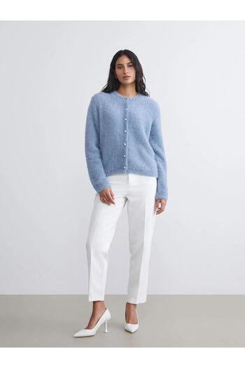 LC Waikiki Lcw Modest Crew Neck Women's Knitwear Cardigan (W5)