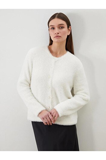LC Waikiki Lcw Modest Crew Neck Women's Knitwear Cardigan (W5)