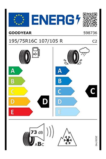 Goodyear 195/75R16C 107/105R WINTERCOMMAND CARGO M+S Oto Kış Lastiği (Üretim Yılı: 2025) 6 ADET FİYATI