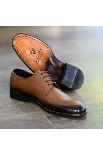 Savira Genuine Leather, Classic Model, 4 Seasons, Inner and Outer Leather Men's Shoes