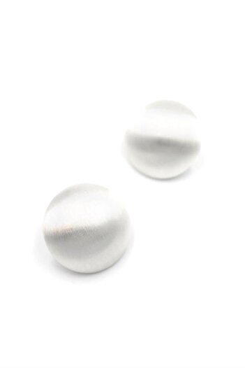 Royaleks Metal Plate Earrings - Silver