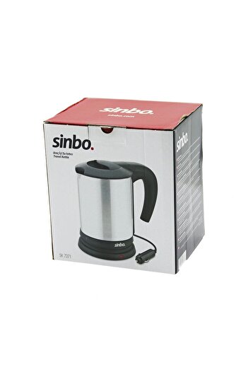 Beruflic Sinbo Sk-7371 12V In-Car Kettle Stainless Steel Kettle 0.8Lt 120W with Cigarette Lighter Plug