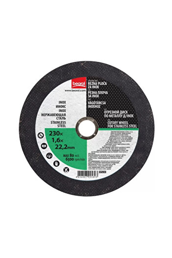 beorol Disc debitat inox, 230 x 1.6 mm,