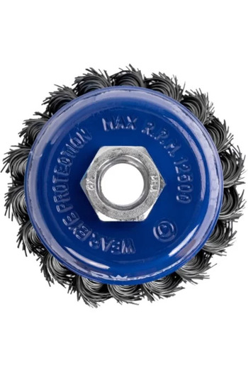 richmann Steel Wire Brush, Cup Type, with Strands, M14, 80 mm,