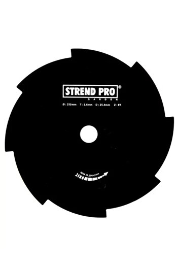 Strend Pro Disc circular pentru motocoasa/trimmer, 255 x 1.6 mm, 8 dinti