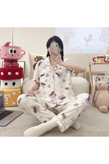 Türkiye Silk Women Pajama Sets Satin Pajama Sleepwear Pajamas Nightgown Summer Long Sleeve Pants Pyjamas