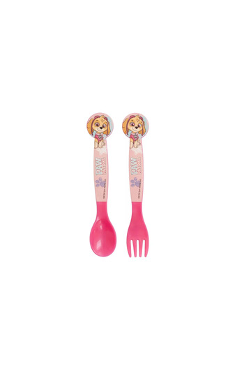 Spin Masters Set of 2 Paw Patrol Sketch Plastic Cutlery – Fork and Spoon for Children