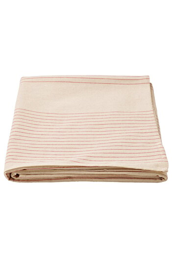 IKEA VIPPSTARR Tablecloth, Red/Natural Stripe Pattern, 150 x 150 cm