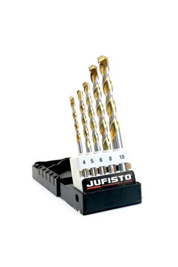 jufisto Σετ 5 τρυπανιών, πολλαπλών υλικών, 4-10 mm,